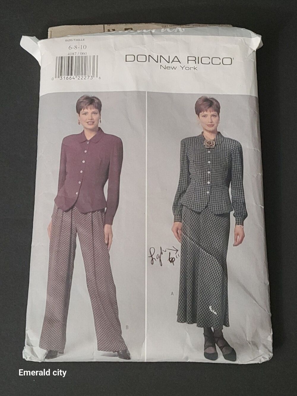 Vtg Butterick Pattern 4187 Shirt Jacket Top Flared Skirt Pants Sizes 6 8 10 Cut